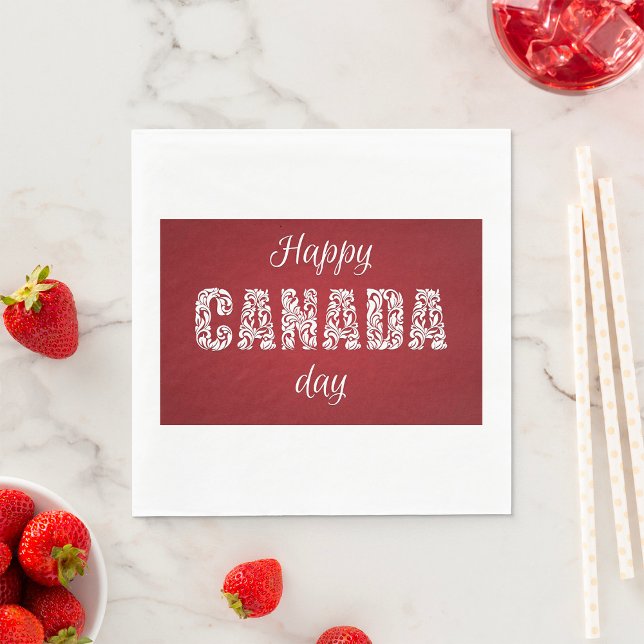 Servilleta De Papel Feliz Día de Canadá (Subido por el creador)
