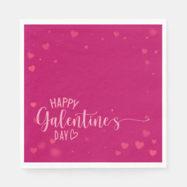Servilleta De Papel Feliz Día de Galentine Rojo Rosa