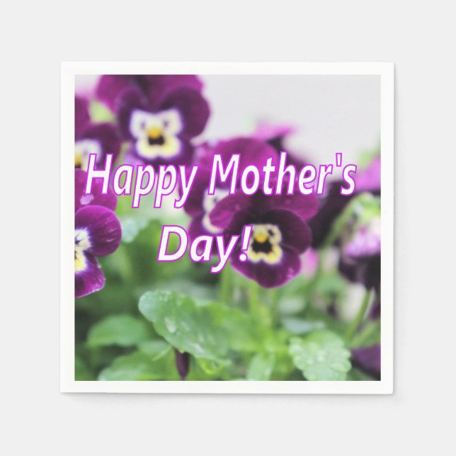 Servilleta De Papel Feliz Día de la Madre (Anverso)