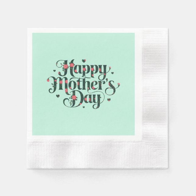 Servilleta De Papel Feliz Día de la Madre (Anverso)
