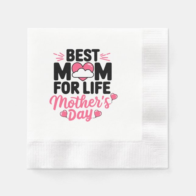 Servilleta De Papel Feliz Día de la Madre (Anverso)