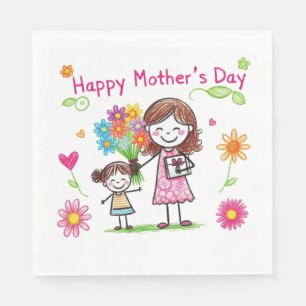 Servilleta De Papel Feliz Día de la Madre
