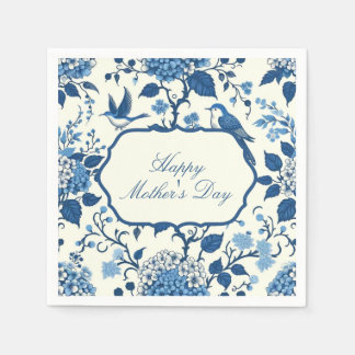 Servilleta De Papel Feliz Día de la Madre Elegante Floral Chinoiserie 