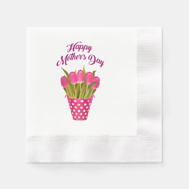 Servilleta De Papel Feliz Día de la Madre Guay elegante (Anverso)