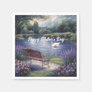 Servilleta De Papel Feliz Día de la Madre Lago de los Cisnes