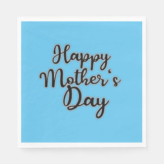 Servilleta De Papel Feliz Día de la Madre Napkin Azul