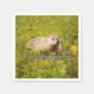 Servilleta De Papel Feliz día de la marmota
