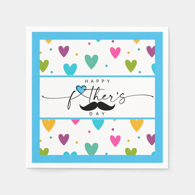 Servilleta De Papel Feliz Día de los Padres (Anverso)