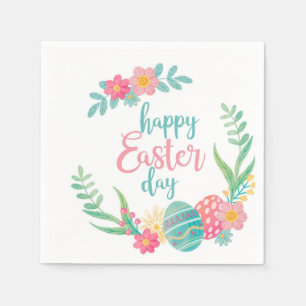 Servilleta De Papel Feliz Día de Pascua Floral
