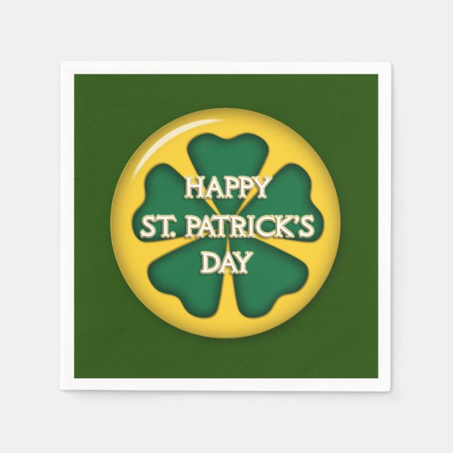 Servilleta De Papel Feliz Día de San Patricio (Anverso)