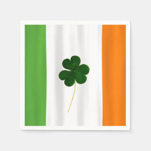 Servilleta De Papel Feliz Día de San Patricio Bandera Irlandesa Shamro