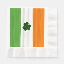 Servilleta De Papel Feliz Día de San Patricio Bandera Irlandesa Shamro