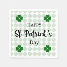 ¡Feliz Día de San Patricio, Shamrock Napkin!