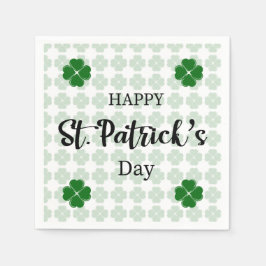 Servilleta De Papel ¡Feliz Día de San Patricio, Shamrock Napkin!