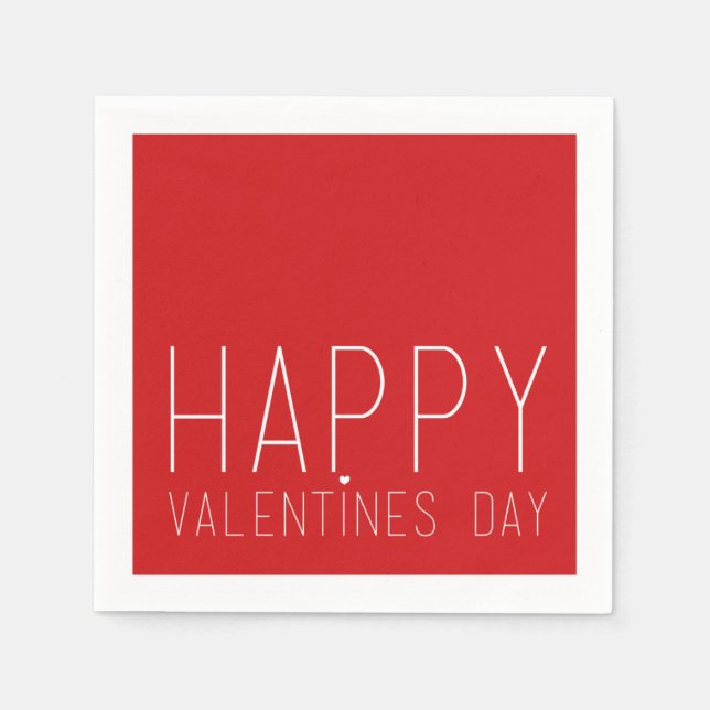 Servilleta De Papel Feliz Día de San Valentín (Anverso)