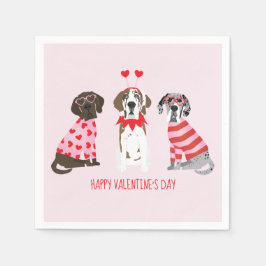 Servilleta De Papel Feliz día de San Valentín Grandes Daneses