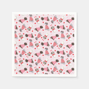 Servilleta De Papel Feliz Día de San Valentín grandes perros daneses