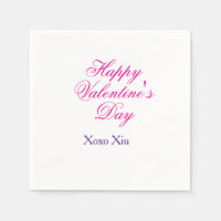 Feliz día de San Valentín rosa morado xoxo amor no