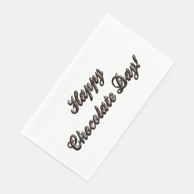 Servilleta De Papel Feliz Día del Chocolate (Esquina)