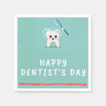 Feliz día del dentista verde azulado texto blanco