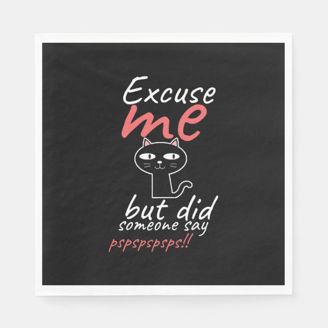 Servilleta De Papel Feliz Día del Gato (Anverso)