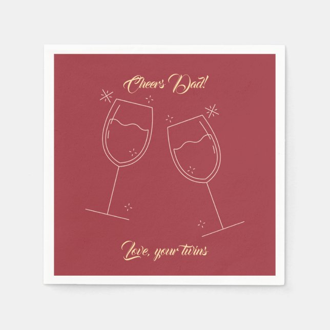 Servilleta De Papel Feliz Día del Padre (Anverso)