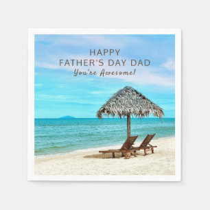 Servilleta De Papel Feliz Día del Padre Fiesta Personalizado texto pap