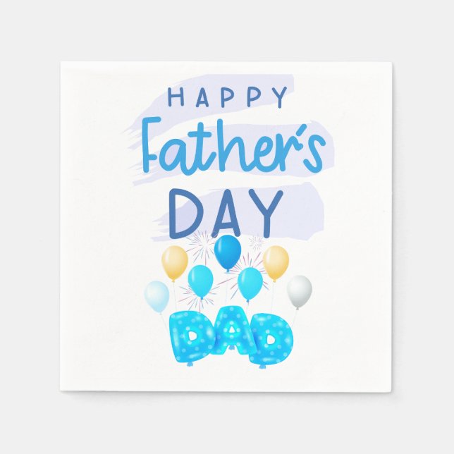 Servilleta De Papel "Feliz Día del Padre, papá: Una celebración del am (Anverso)