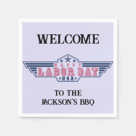 Servilleta De Papel Feliz Día del Trabajo Personalizado