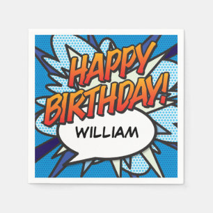 Servilleta De Papel FELIZ DISCURSO DE DIVERSIÓN DE CUMPLEAÑOS Bubble P