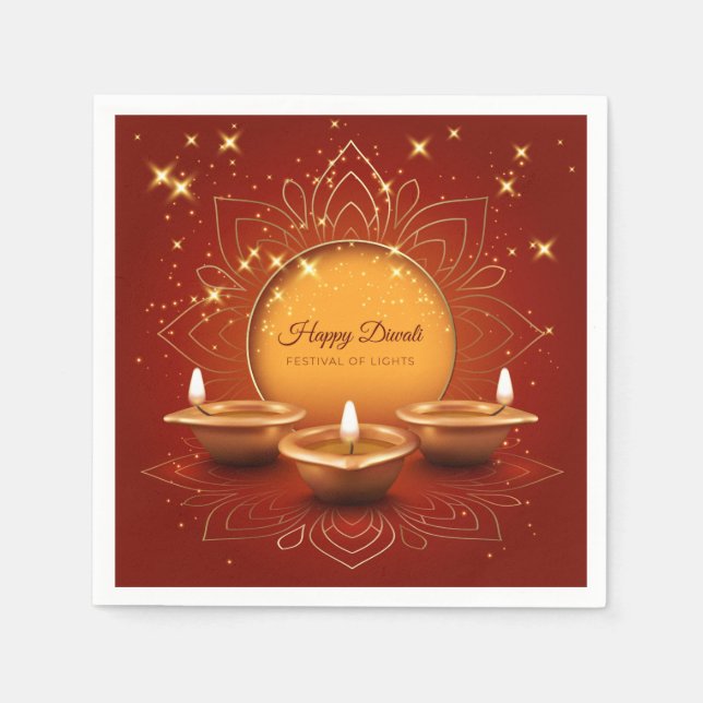 Servilleta De Papel Feliz Diwali (Anverso)