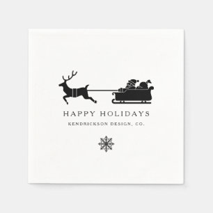 Servilleta De Papel FELIZ FESTIVIDAD SANTA CLAUS Corporate Business Na