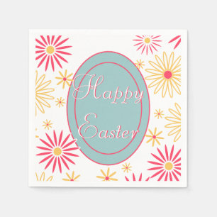 Servilleta De Papel Feliz Fiesta de Brunch floral de Pascua