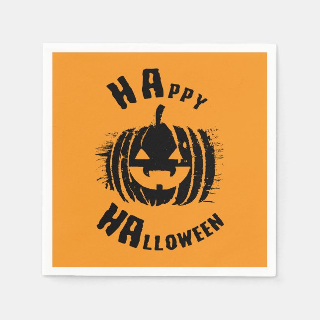 Servilleta De Papel Feliz Fiesta de Halloween (Anverso)