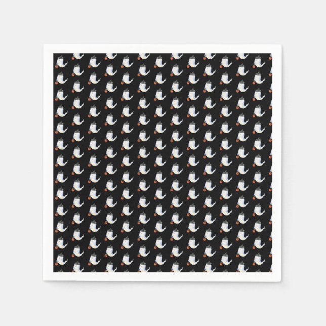 Servilleta De Papel Feliz Fiesta de Halloween Fantasma (Anverso)