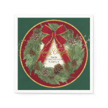 Feliz fiesta navideña decoro Wreath de pino