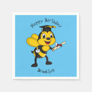 Servilleta De Papel Feliz graduación de abejas personalizados