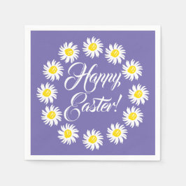 Servilleta De Papel Feliz guion periwinkle de Pascua lindo día alegre