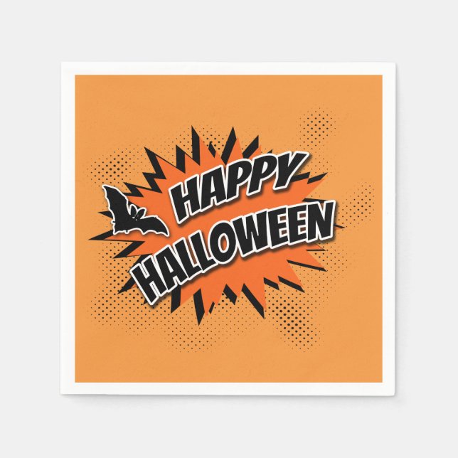 Servilleta De Papel Feliz Halloween (Anverso)