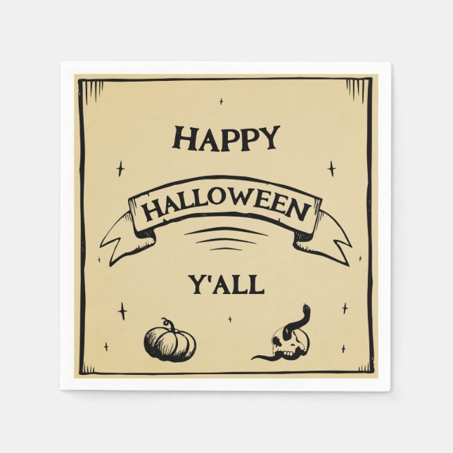 Servilleta De Papel feliz halloween (Anverso)