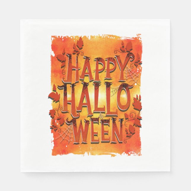 Servilleta De Papel Feliz Halloween (Anverso)