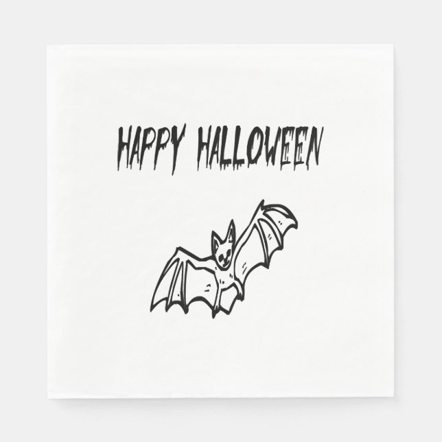 Servilleta De Papel feliz Halloween (Anverso)