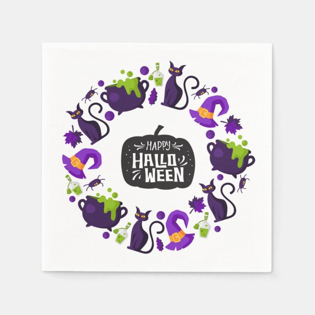 Servilleta De Papel Feliz Halloween (Anverso)