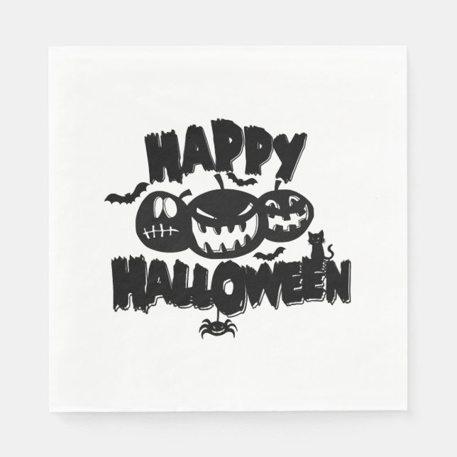 Servilleta De Papel Feliz Halloween (Anverso)