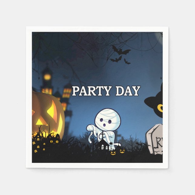 Servilleta De Papel Feliz Halloween (Anverso)