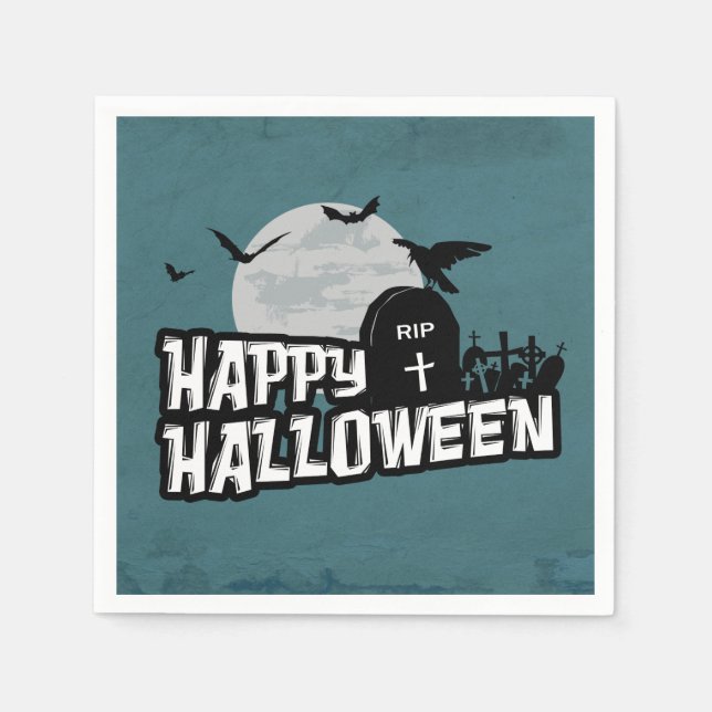 Servilleta De Papel Feliz Halloween (Anverso)