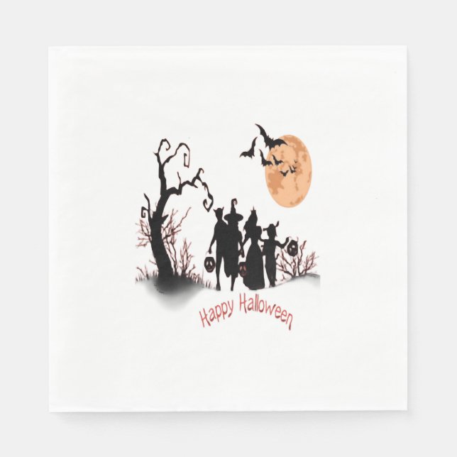 Servilleta De Papel Feliz Halloween (Anverso)