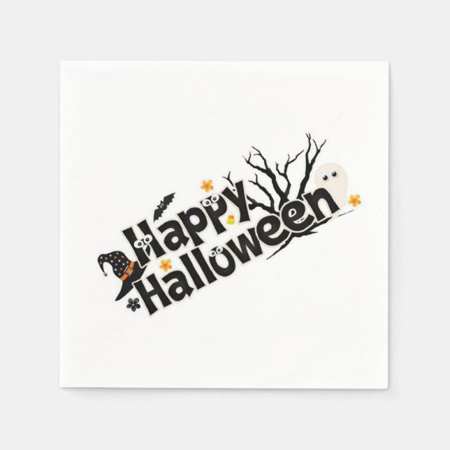 Servilleta De Papel Feliz Halloween (Anverso)