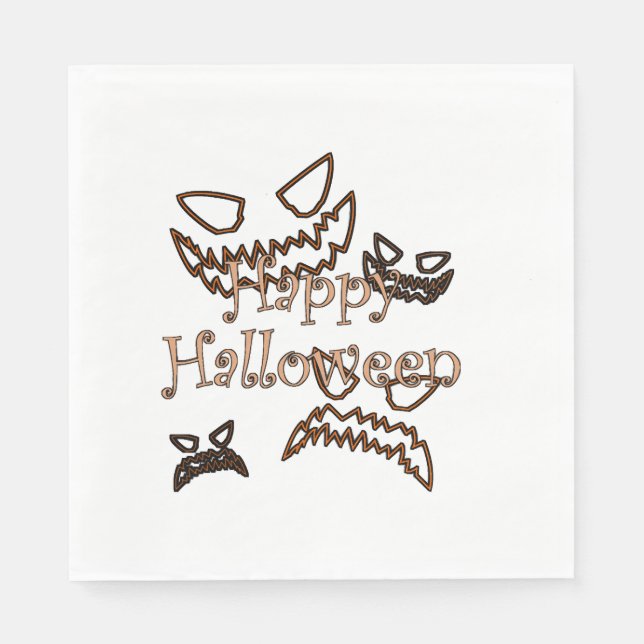 Servilleta De Papel Feliz Halloween (Anverso)