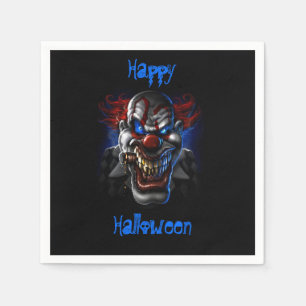 Servilleta De Papel Feliz Halloween Blue Eyes Evil Clown